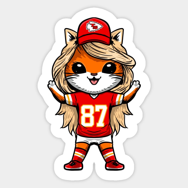 Meowtie red Sticker by Bestmatch